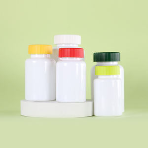 Fournisseur en vrac Flacon à pilules en PET 4oz 6oz 10oz Design rond blanc opaque finition brillante ouverture de 35mm de large Logo personnalisé - Product Image 5