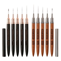 KOUYA BEAUTY – Nouveau Kit de Pinceaux de Luxe pour Nail Art, Manche en Bois de Santal, Pointe Ultra Fine 6-18mm, Nylon, Vente en Gros pour Salons de Manucure