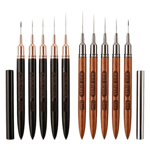 KOUYA BEAUTY – Nouveau Kit de Pinceaux de Luxe pour Nail Art, Manche en Bois de Santal, Pointe Ultra Fine 6-18mm, Nylon, Vente en Gros pour Salons de Manucure - Product Image 6