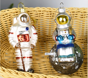 Decoración navideña de cristal pintado personalizado, mini adornos navideños inastillables, adorno para árbol de Navidad - Product Image 3