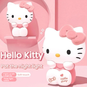Veilleuse <span class=keywords><strong>LED</strong></span> 3D Hello Kitty Mini Anime, protection oculaire, gradation sept couleurs, en silicone, pour chambre d'enfant et d'étudiant - Product Image 4