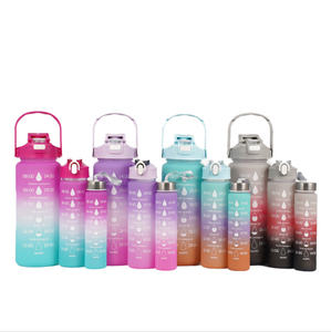 300-1800ml populaire réutilisable simplement moderne Portable en plastique PC meilleure paille à large bouche boire Yoga vie bouteille d'eau - Product Image 3