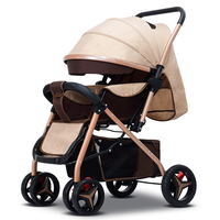 Poussette bébé 3-en-1 à vue haute, capacité de charge 20 kg, grand sac de rangement, pliable, pour bébés de 0 à 3 ans