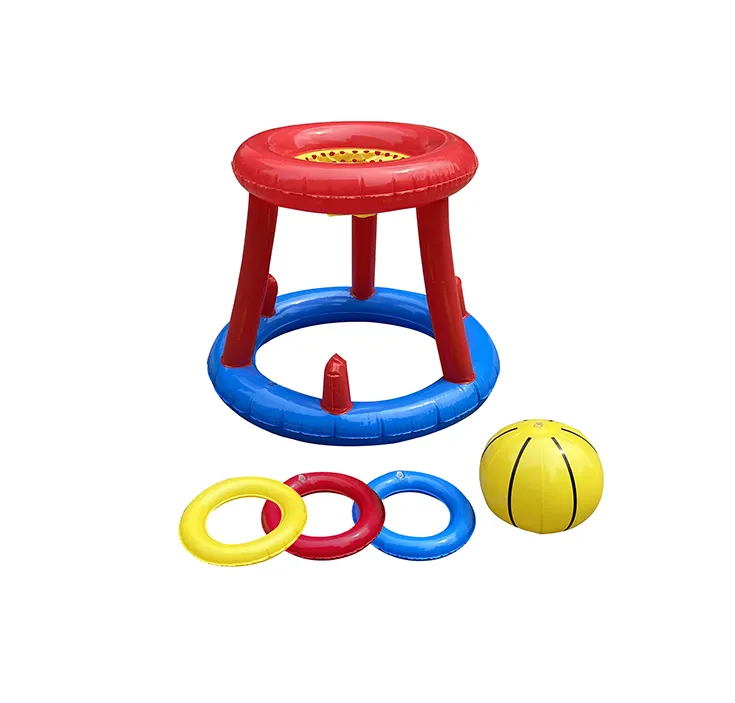 Şişme basketbol toss oyunu döngüler ile havuz basketbol potası topları ile puan delik yüzme havuzu parti oyunu oyuncaklar çocuklar yetişkinler