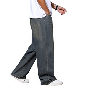 Jeans de Hombre de Alta Calidad, Corte Acampanado, Estilo Hip Hop, Transpirables, Impermeables, Lavado Claro, Mezcla de Poliéster/Algodón - Product Image 5
