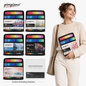 Set di <span class=keywords><strong>Pennarelli</strong></span> a Doppia Punta Giorgione 120 Colori, Produzione Diretta, Pronto <span class=keywords><strong>per</strong></span> la Spedizione, Servizio di Personalizzazione <span class=keywords><strong>per</strong></span> Vendita all'Ingrosso, <span class=keywords><strong>Pennarelli</strong></span> <span class=keywords><strong>per</strong></span> Disegno Artistico - Product Image 6