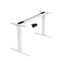 Bureau debout électrique ergonomique moderne à moteur unique, réglable en hauteur sur 2 niveaux, pliable et extensible, en acier inoxydable et bois