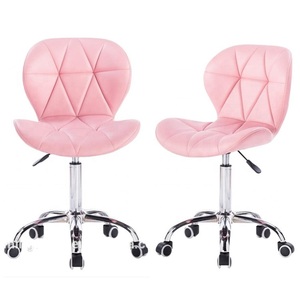 Wholesale Vanity Makeup <b>Chair</b> Pink PU Leather Adjustable Office Furniture <b>Chairs</b> - Product Image 1