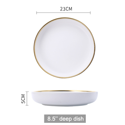 8.5'' white deep dish