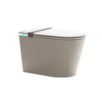 S002 Ensemble WC intelligent entièrement automatique ADA, à poser au sol, en céramique, avec chasse d'eau automatique, bidet électrique et toilette intelligente incluse