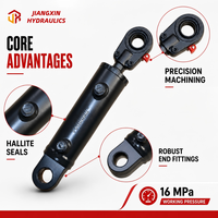 Vérin hydraulique inclinable en acier Jiangxin OEM personnalisé, alésage 60 mm, tige 28 mm, course 86 mm, étanchéité Hallite, testé 16 MPa pour chariot élévateur