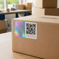 Étiquette de sécurité holographique personnalisée anti-effraction avec encre UV invisible pour boîte cadeau de vin