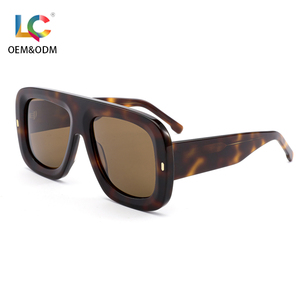 Nuovi Occhiali da Sole Artigianali Premium in Acetato, Montatura Quadrata Oversize alla Moda, Occhiali da Sole di Lusso OEM per Uomo e Donna - Product Image 1