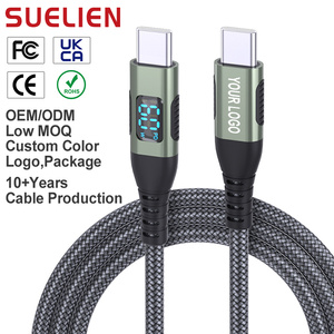 Cavi di fabbrica del cavo del telefono OEM Para Celular Cabo Usb 60W 100W tipo c a tipo c Display a Led cavo di ricarica del telefono - Product Image 2