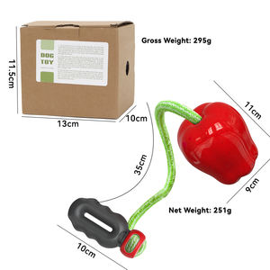 Nuovi <span class=keywords><strong>cani</strong></span> masticano giocattoli Squeaky interattivi all'aperto per addestramento giocattoli chewer per animali domestici lancio a mano palla di mele giocattoli per <span class=keywords><strong>cani</strong></span> forniture per animali domestici - Product Image 4