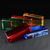 Brique de verre cristalline super blanche transparente solide, couleur écran de séparation, colle thermofusible