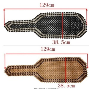 Coussin de siège auto en perles de bois, tapis rafraîchissant en bois Hinoki, version beige-noir, monocouche 38.5-129 pour siège auto - Product Image 4