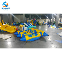 Tianxu TX-wt023 Prix usine Bateau banane gonflable hermétique pour 6 personnes, motif raie manta volante, certifié CE, pour l'extérieur