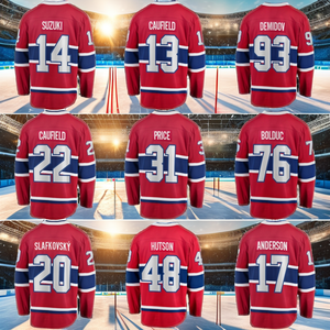 Wholesale Embroidery Cotton/Bamboo Anti-UV Montreal Canadien for Ice Hockey Jersey - Product Image 2