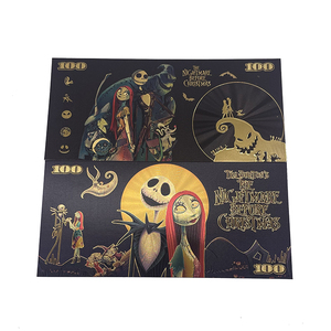 Billet durable de 100 dollars The Nightmare Before Christmas billet plaqué feuille d'<span class=keywords><strong>or</strong></span> pour animaux de compagnie <span class=keywords><strong>en</strong></span> stock - Product Image 4