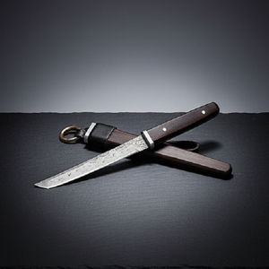Cuchillo japonés Tanto de acero de Damasco con hoja fija, mango de ébano y acrílico, mini <span class=keywords><strong>cuchillos</strong></span> para acampar y cazar - Product Image 5