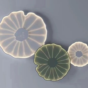 2023 New Chinese Style Ceiling Lamp Lotus <b>Leaf</b> Design Personalized Creative Decorative Wall Lamp Background Wall <b>Lighting</b> - Product Image 2