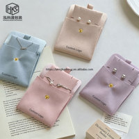 Sacs à bijoux personnalisés en gros avec logo, pochettes à bijoux en microfibre à bouton-pression pour emballage cadeau, rangement, voyage et petites entreprises