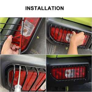 TELLIKA <span class=keywords><strong>Jimny</strong></span> acier <span class=keywords><strong>5</strong></span> <span class=keywords><strong>portes</strong></span> 2023 <span class=keywords><strong>2022</strong></span> noir mat feu arrière lampe garde couverture fer pour <span class=keywords><strong>Suzuki</strong></span> <span class=keywords><strong>Jimny</strong></span> JB64 Jb74 2019-2021 - Product Image 3