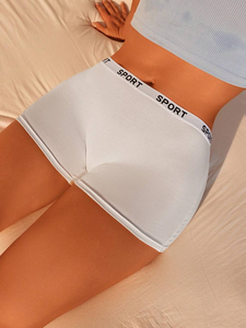 Hochwertige benutzer definierte Multi Farbe 95% Viskose 5% Elasthan Letter Tape Taille Bambus Frauen Boxershorts <span class=keywords><strong>Boxer</strong></span> Brief - Product Image 3