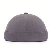 Chapeau sans bord uni rétro quatre saisons, tendance polyvalente, style urbain, pour adultes