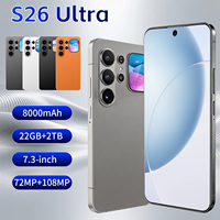 Téléphone S26 Ultra Version Globale 5G 22 Go + 2 To Écran HD 7,3 Pouces Appareil Photo 108 MP Batterie Longue Durée 8000 mAh Double SIM Smartphone Android