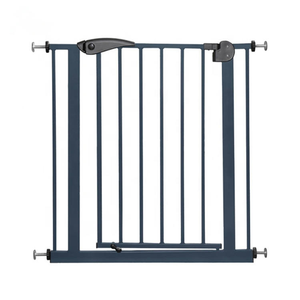 Barrière de sécurité multifonctionnelle pour bébés et animaux domestiques, certifiée ASTM, à fermeture automatique, blanche/noire/bois, pour escaliers, toilettes, portes, âges 0-12 ans+, facile à utiliser - Product Image 1