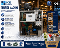 Machine à glace en tubes solaires de 1 tonne, machine à glace en tubes industrielle pour utilisation en usine isolée