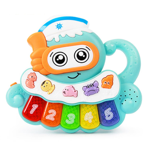 Jinming Jouet musical pour bébés Pieuvre <span class=keywords><strong>Piano</strong></span> joue de la musique et des sons s'allument <span class=keywords><strong>Clavier</strong></span> <span class=keywords><strong>Jeu</strong></span> d'apprentissage électronique - Product Image 1