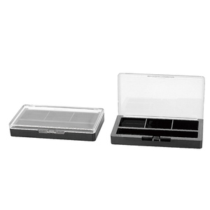 3 Color Clear Lid Empty Plastic Makeup Palette glitter Eye Shadow Case