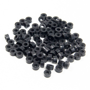 Pare-choc en Nylon noir, épais, 4 pièces, 5mm, lot de 10 pièces, fixation plate, <span class=keywords><strong>rondelle</strong></span> - Product Image 4