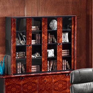 Ensemble de bureau moderne en bois massif de haute qualité, convertible et extensible, avec revêtement en cuir - Product Image 5