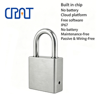 Nouveau design de cadenas intelligent carré sans batterie intégrée avec clé électronique en acier inoxydable IP67 de la marque CRAT pour les armoires électriques de télécommunications