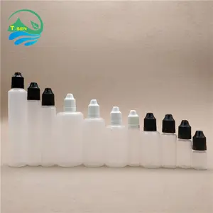 Hot sale 10ml 20ml 30ml 60ml 80ml 100ml bottle PE squeeze bottle for liquid oil essential oil plastic dropper juice bottle