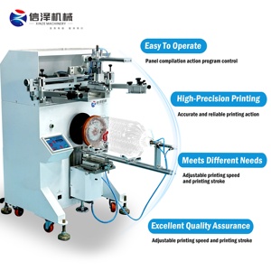 Semi-automatic Multi-functional Cosmetic Bottle And Jar Single-color Curved Plastic Cup Screen Printing Machine