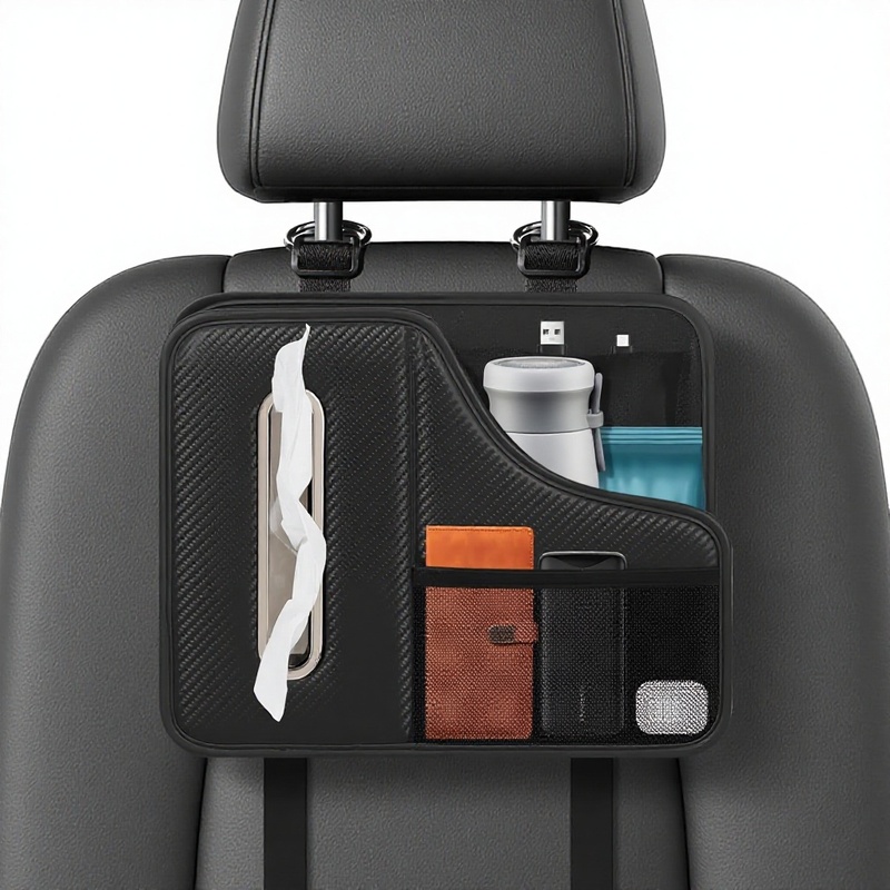 KZBHHP Classic Faux Leather Car Tissue