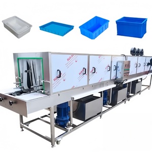 <span class=keywords><strong>Machine</strong></span> de lavage professionnelle pour plateaux, paniers et caisses industrielles en acier inoxydable 304 avec système de convoyeur électrique - Product Image 2
