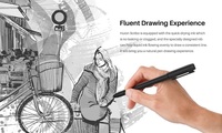 Huion — stylet intelligent pwbo, stylo à bille avec pointe de stylet remplaçable et stylo à bille