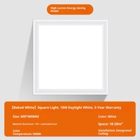 Haute efficacité lumineuse économie d'énergie LED plafonnier à écran plat 600x600 gousset en aluminium Anti-éblouissement 6000K bureau à domicile