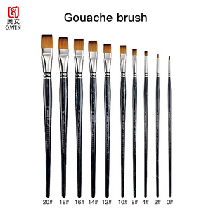 Pinceaux d'artiste Rubens, manche en bois naturel verni, pinceaux résistants à la déchirure, plusieurs tailles pour peinture acrylique, <span class=keywords><strong>gouache</strong></span> et huile - Product Image 1
