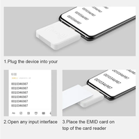 Lector USB RFID TK4100 EM4100 ABS de 125 KHz para teléfonos con distancia de lectura de hasta 8 cm e interfaz Mini USB