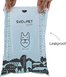 Sacs à déjections pour chats et chiens à base d'amidon de maïs avec poignée, sacs à déjections extra épais et anti-fuites pour chats et chiens, parfum lavande - Product Image 4
