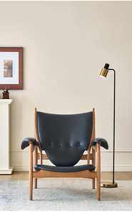 <b>Mid</b>-<b>Century</b> Modern Office Executive <b>Chair</b> Stainless Steel Frame Genuine Leather Multi-functional for Living Room - Product Image 2