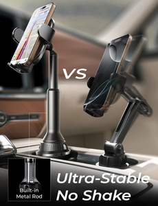 <span class=keywords><strong>Support</strong></span> de téléphone rotatif à 360° LISEN, <span class=keywords><strong>support</strong></span> universel réglable pour smartphone, pour porte-gobelet de voiture, console, navigation, kit mains libres - Product Image 2