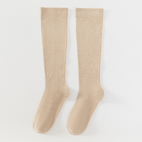 Chaussettes de compression en bambou ODM, couleur unie, respirantes pour le sport et le fitness, la course à pied, la corde à sauter, mi-mollet